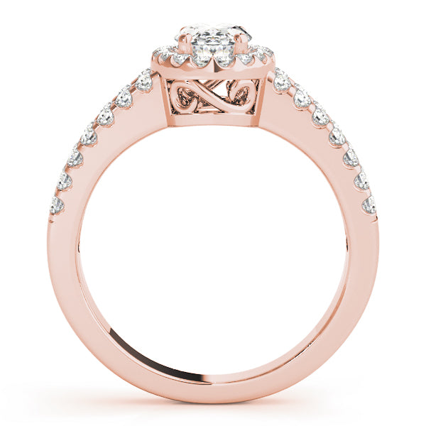 Halo Oval Engagement Ring (83492)
