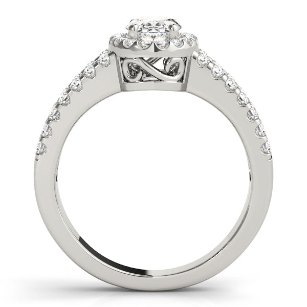 Halo Oval Engagement Ring (83492)
