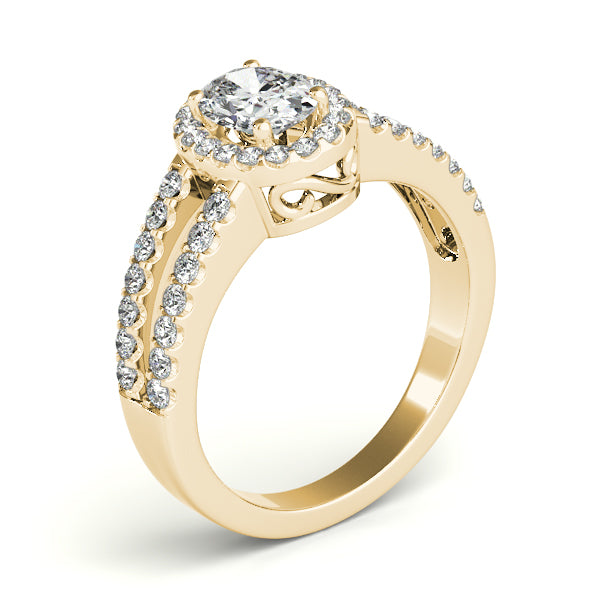 Halo Oval Engagement Ring (83492)