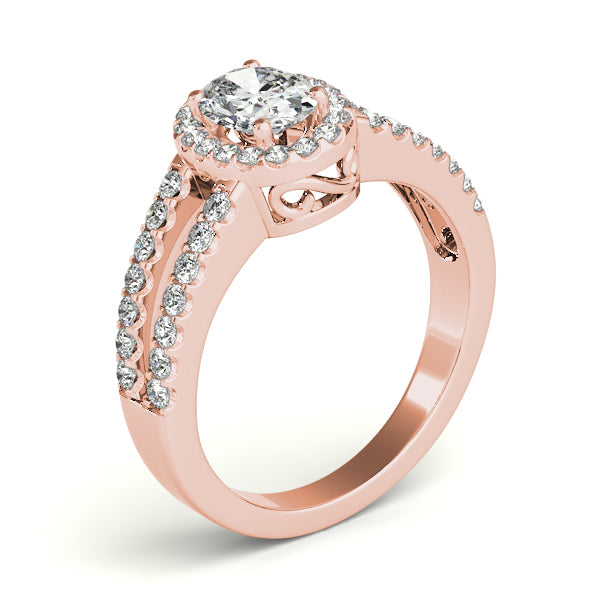 Halo Oval Engagement Ring (83492)