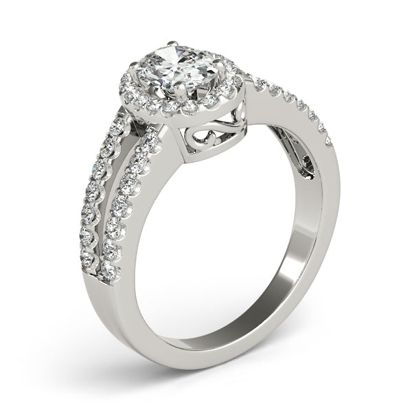 Halo Oval Engagement Ring (83492)