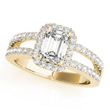 Halo Emerald Engagement Ring (83494)