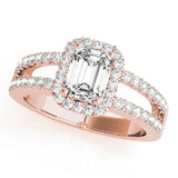 Halo Emerald Engagement Ring (83494)