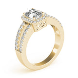 Halo Emerald Engagement Ring (83494)