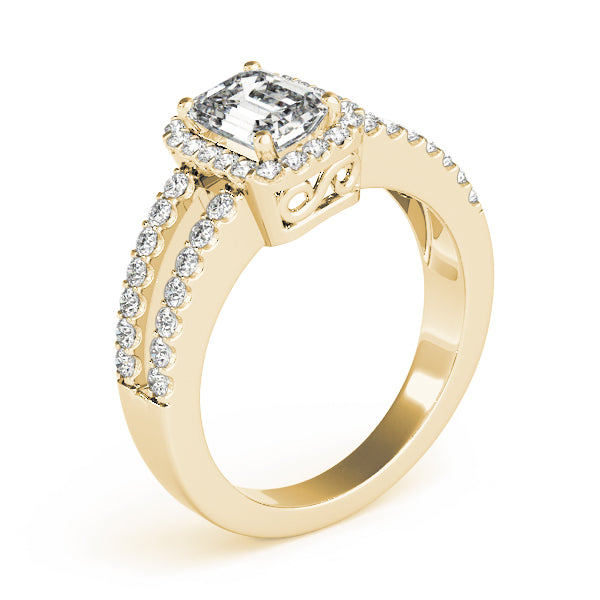 Halo Emerald Engagement Ring (83494)