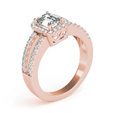 Halo Emerald Engagement Ring (83494)