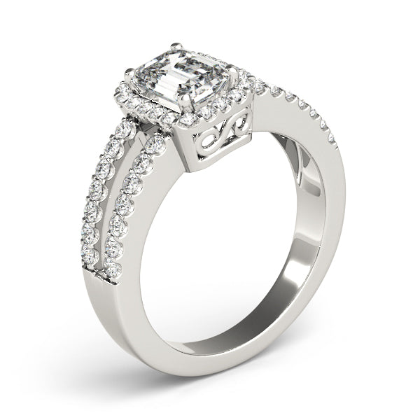 Halo Emerald Engagement Ring (83494)
