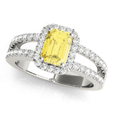 Halo Emerald Engagement Ring (83494)