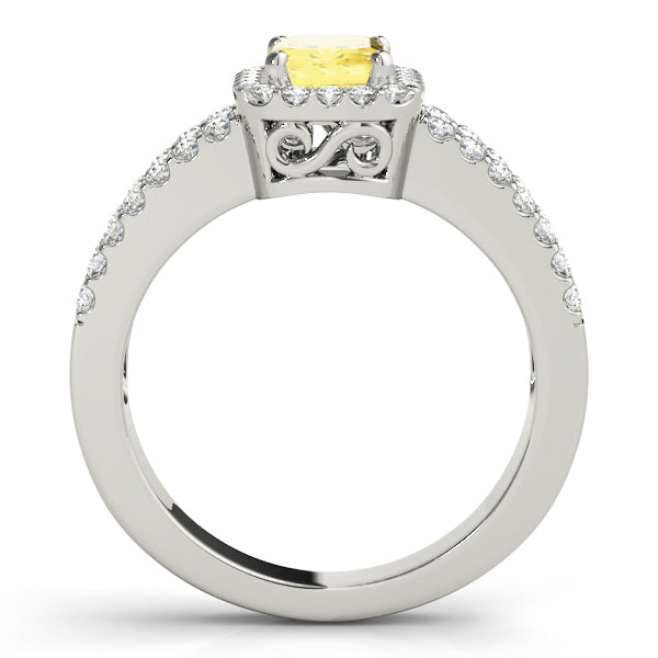 Halo Emerald Engagement Ring (83494)