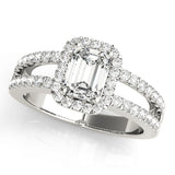 Halo Emerald Engagement Ring (83494)