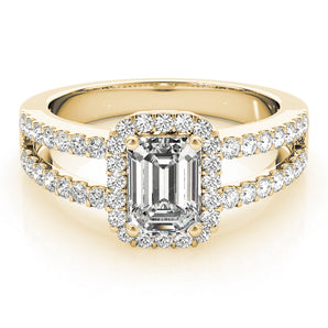 Halo Emerald Engagement Ring (83494)