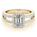 Halo Emerald Engagement Ring (83494)