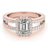 Halo Emerald Engagement Ring (83494)