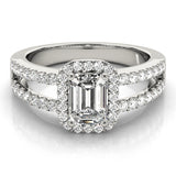 Halo Emerald Engagement Ring (83494)