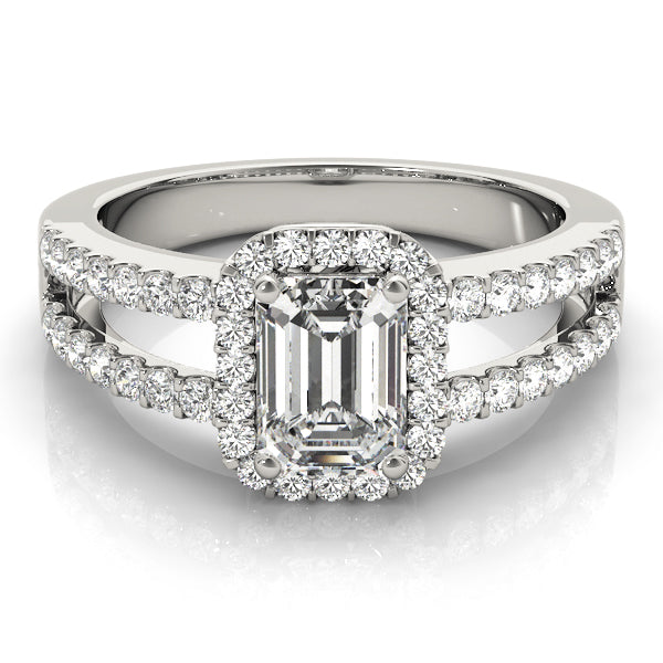 Halo Emerald Engagement Ring (83494)