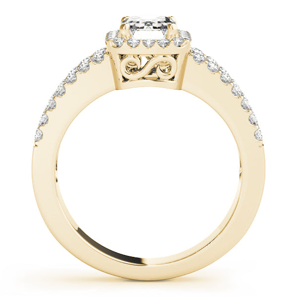 Halo Emerald Engagement Ring (83494)