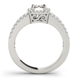 Halo Emerald Engagement Ring (83494)