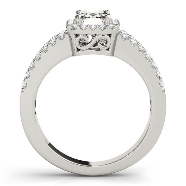 Halo Emerald Engagement Ring (83494)