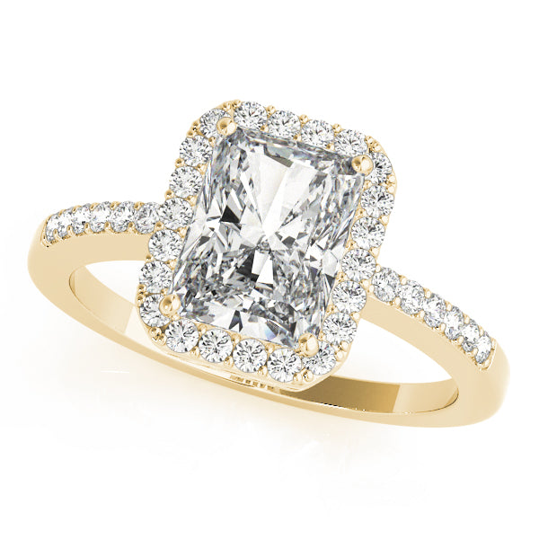 Halo Emerald Engagement Ring (83495)