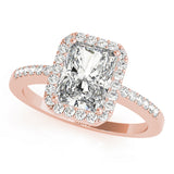 Halo Emerald Engagement Ring (83495)