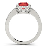 Halo Emerald Engagement Ring (83495)