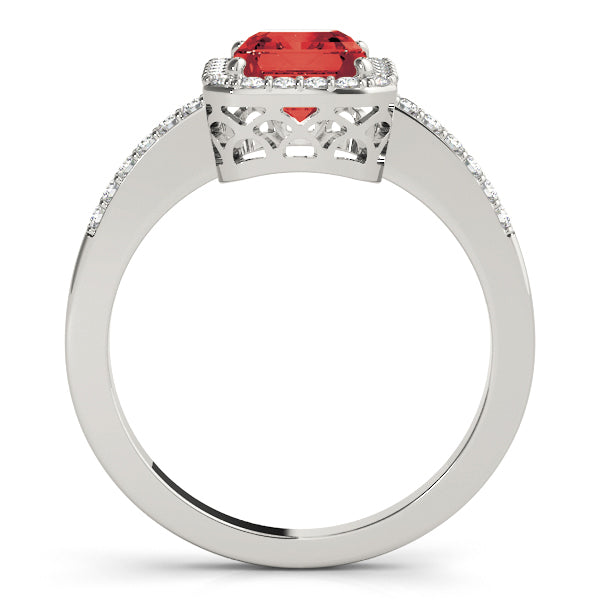 Halo Emerald Engagement Ring (83495)
