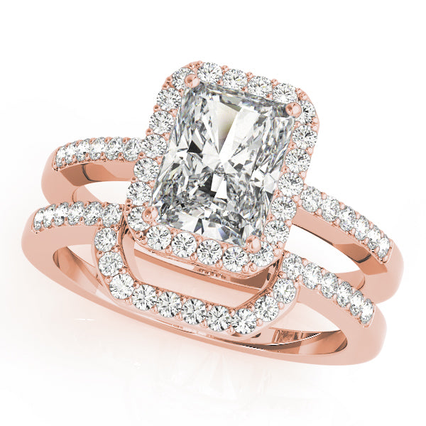 Halo Emerald Engagement Ring (83495)