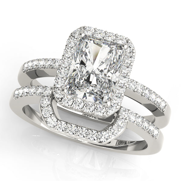 Engagement Rings Halo Emerald - alt view