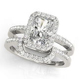 Halo Emerald Engagement Ring (83495)
