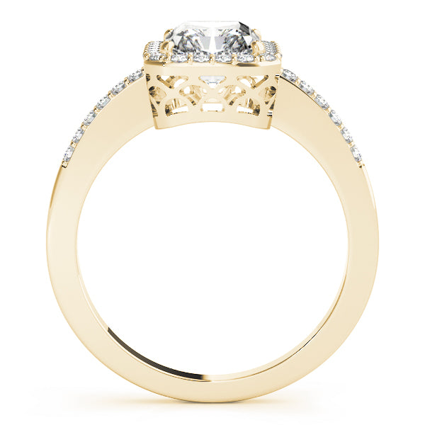 Halo Emerald Engagement Ring (83495)