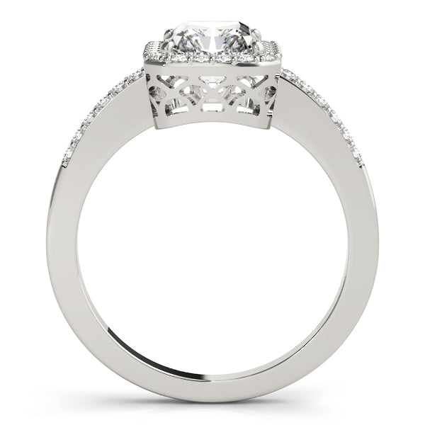 Engagement Rings Halo Emerald - alt view