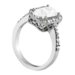 Halo Emerald Engagement Ring (83495)