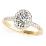 Halo Oval Engagement Ring (83497)