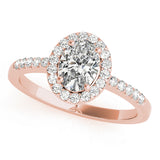 Halo Oval Engagement Ring (83497)