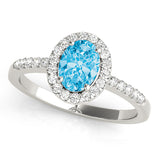 Halo Oval Engagement Ring (83497)