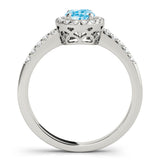 Halo Oval Engagement Ring (83497)