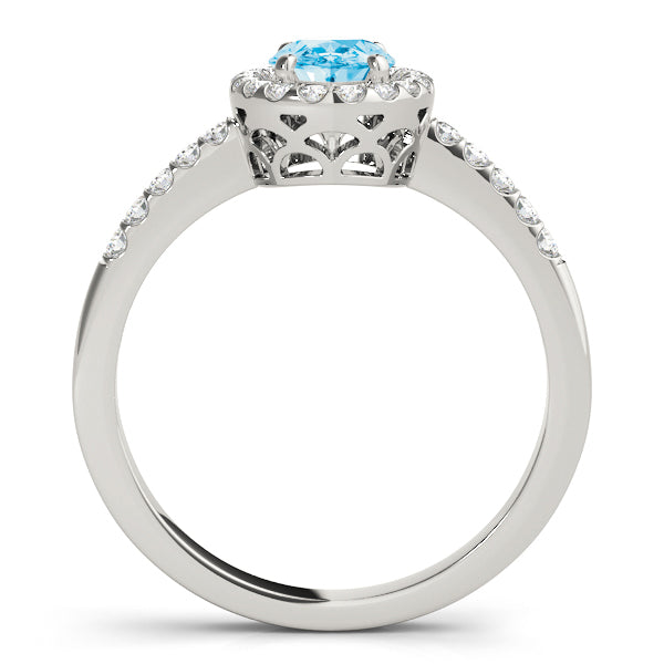 Halo Oval Engagement Ring (83497)
