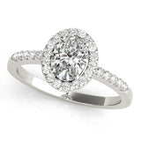 Halo Oval Engagement Ring (83497)