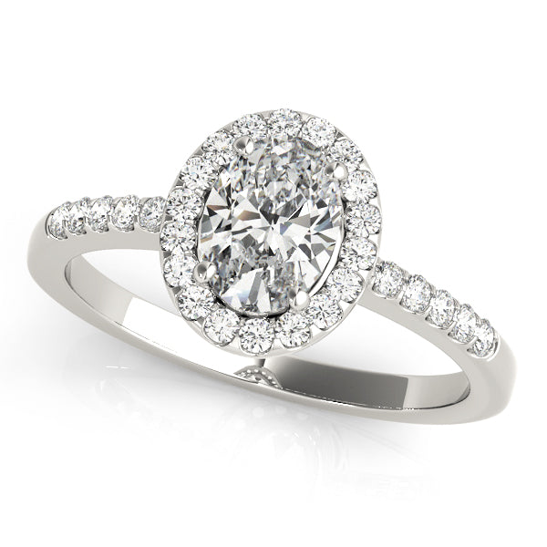 Halo Oval Engagement Ring (83497)