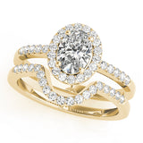 Halo Oval Engagement Ring (83497)