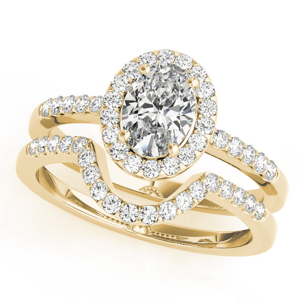Halo Oval Engagement Ring (83497)