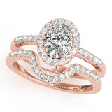 Halo Oval Engagement Ring (83497)