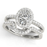 Halo Oval Engagement Ring (83497)
