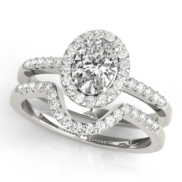 Halo Oval Engagement Ring (83497)