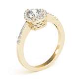 Halo Pear & Trillion Engagement Ring (83498)