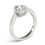 Halo Pear & Trillion Engagement Ring (83498)