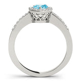 Halo Pear & Trillion Engagement Ring (83498)