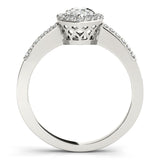 Halo Pear & Trillion Engagement Ring (83498)