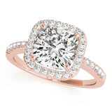 Halo Square & Cushion Engagement Ring (83503-10)