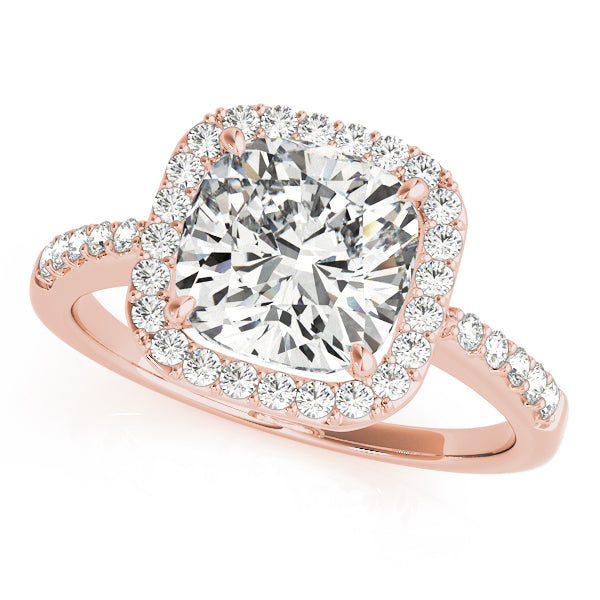 Halo Square & Cushion Engagement Ring (83503-9)